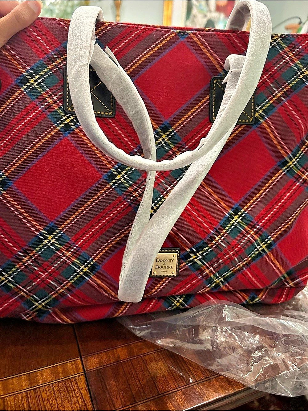 Dooney & Bourke Tartan Collection Gwenny Tote Red NWT